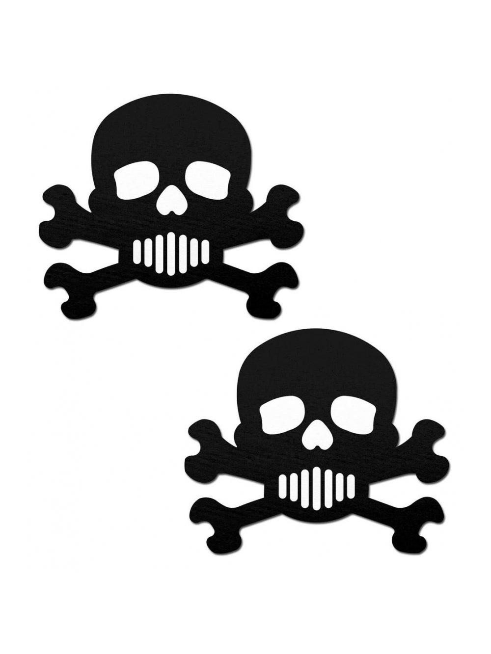 Caches-Tétons Têtes de Morts Noires