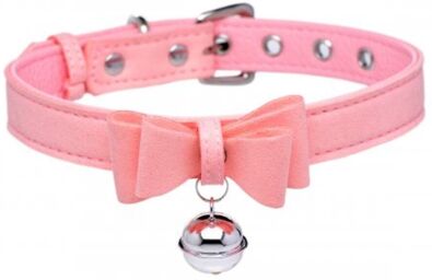 Collier Golden Kitty avec clochette pour chat - Rose