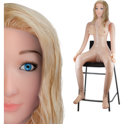 Poupée gonflable blonde vibrante Maisie