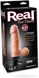Gode réaliste vibrant Ventouse - 15 cm Toucher Peau N°1