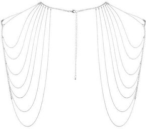 Bijoux d'épaules et de dos en chainettes argentées