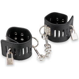 Menottes poignets cuir et métal
