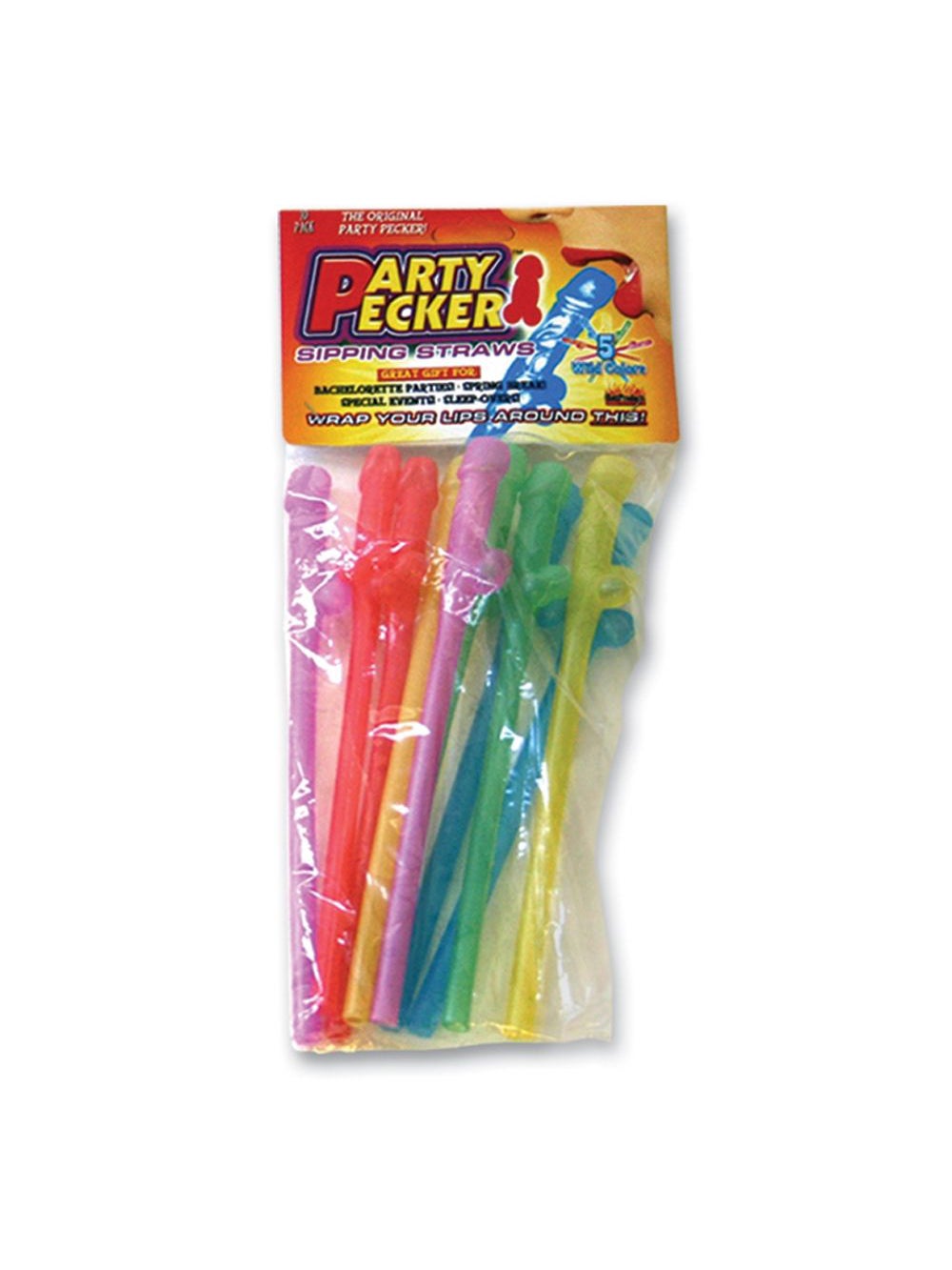 Pailles Pénis Colorées x10