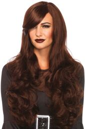 Perruque Cheveux Longs Bruns Marron