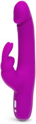 Slimline Realistic Rabbit Vibrant Pourpre