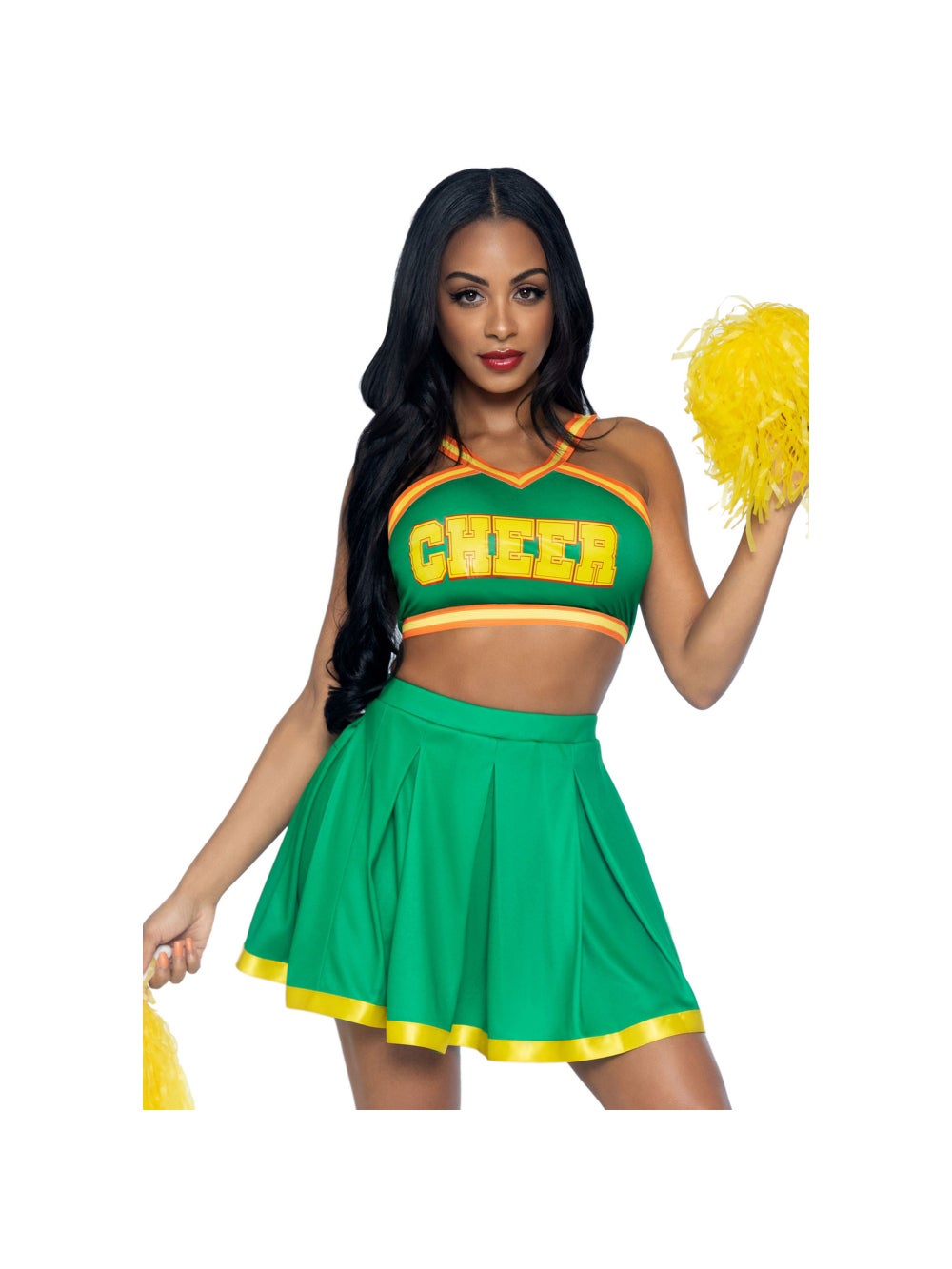 Costume 3 Pièces Cheerleader 87000 Vert & Jaune