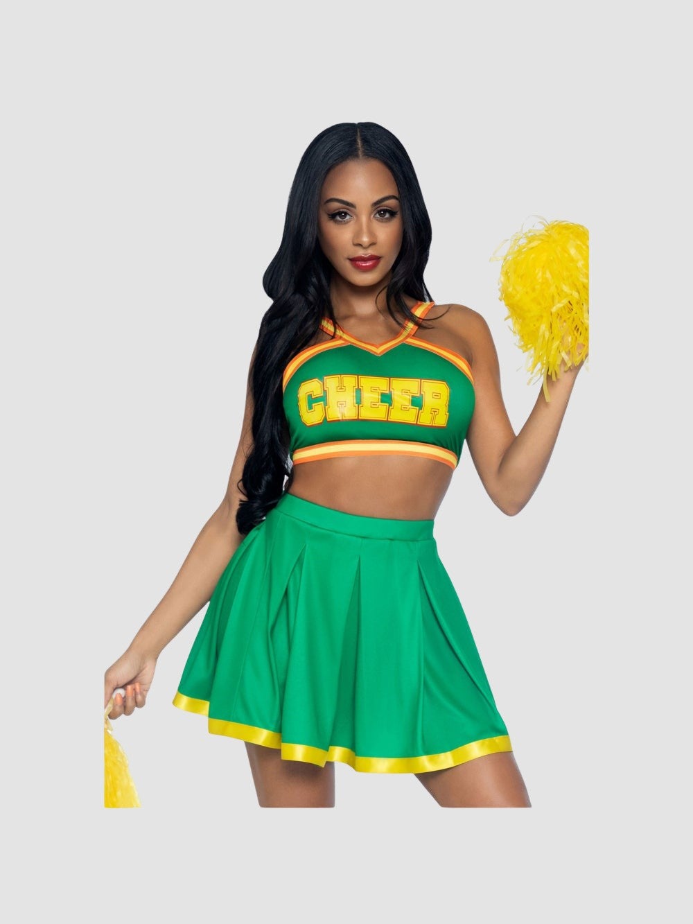 Costume 3 Pièces Cheerleader 87000 Vert & Jaune