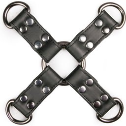 Easytoys Fetish - Sangles de ligotage en cuir noir