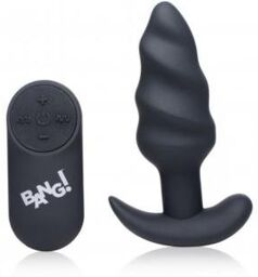 Plug anal vibrant torsadé avec télécommande