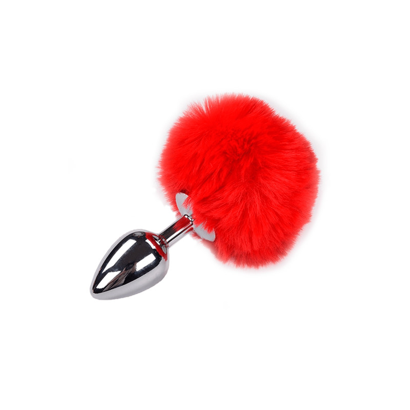 Plug métal Fluffy M rouge