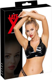 Bustier en latex noir Noir