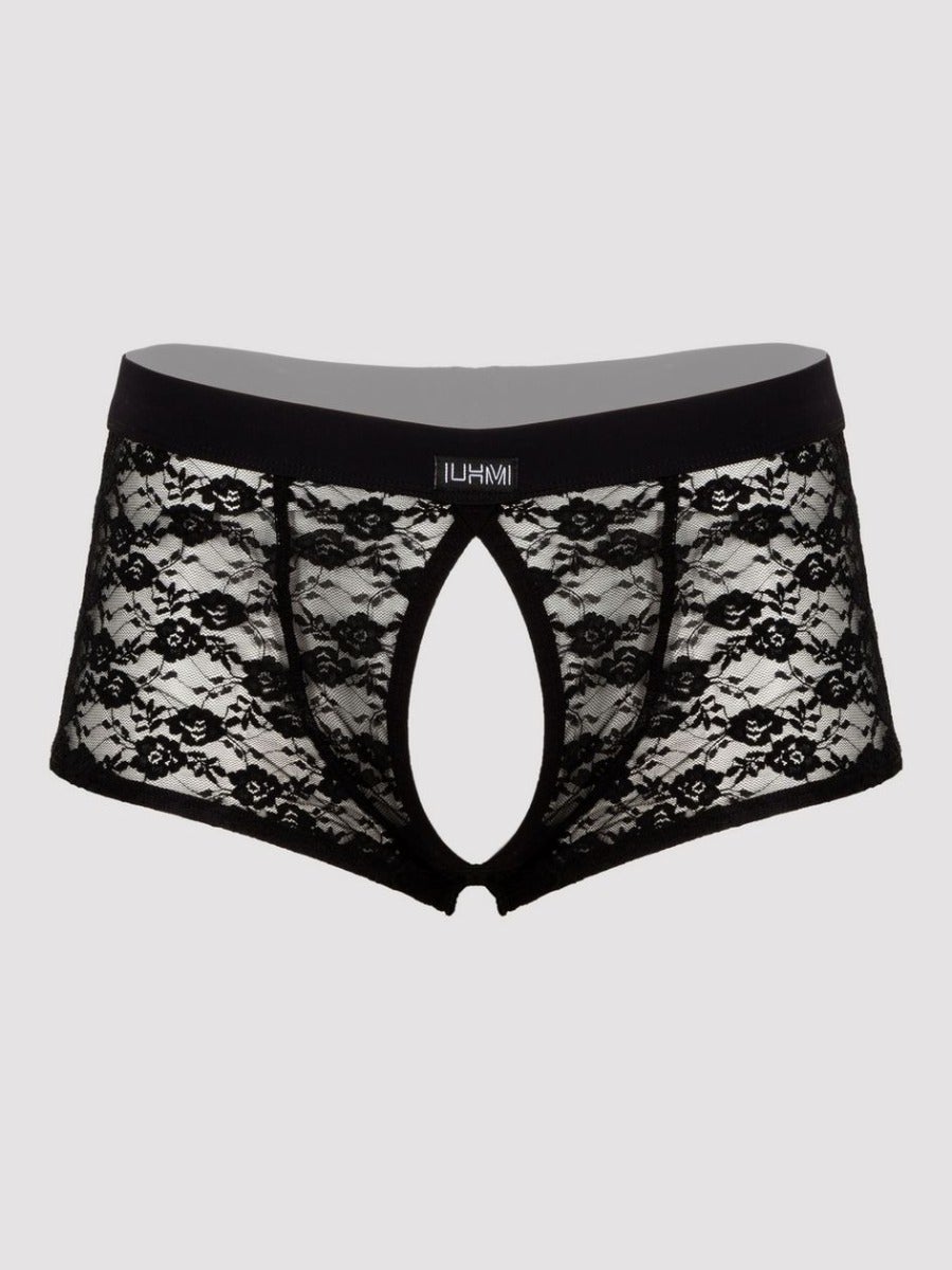 Boxer ouvert dentelle noir L/XL