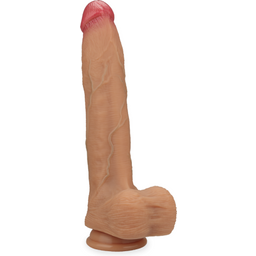 Gode godemichet ventouse XXL en silicone 25,0cm Wilbur gode vaginal ou anal homme ou femme - Peau mate