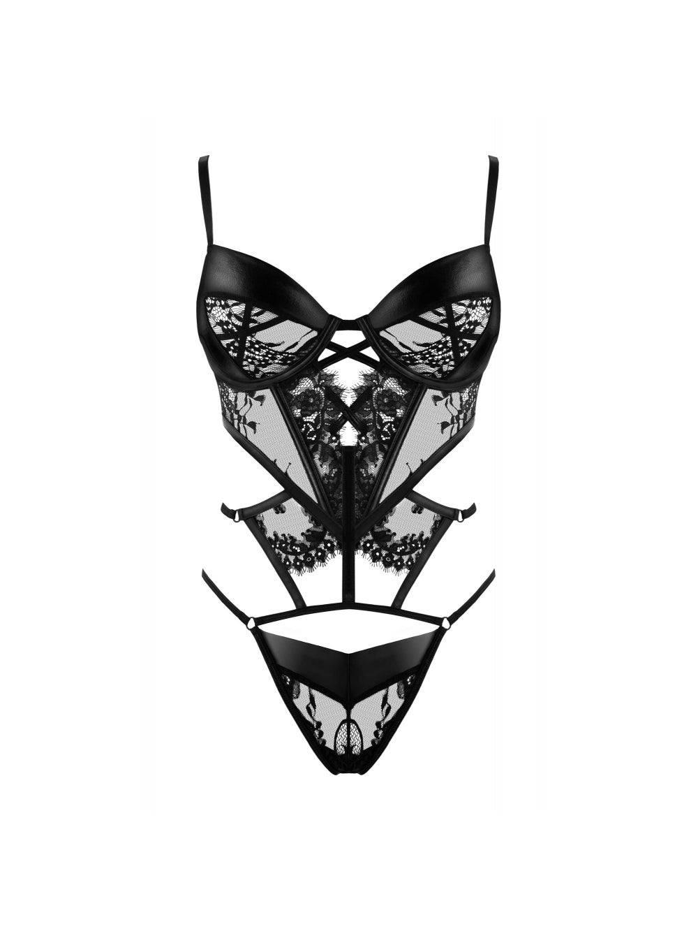 Body Leona wetlook noir