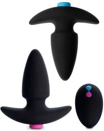 Kit de 2 Plugs Anal Vibrants Télécommandés FunkyButts Noir