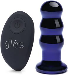GLÄS ButtPlug Verre Rechargeable controlé par télécommande
