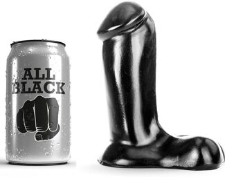 tout noir dildo rÉaliste 14 cm