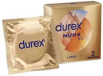 Nude XL Extra Large Boîte de 2 Transparent