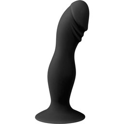 Gode de couleur noire en silicone avec ventouse