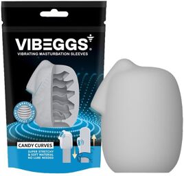 Candy Curves - Manchon de masturbation vibrant - Blanc