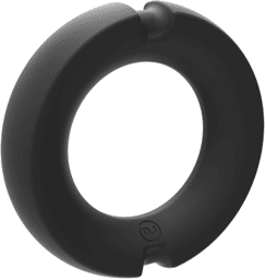 Cockring en Silicone/Metal Cock Ring - 35mm - Noir