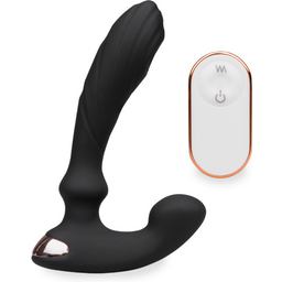 Vibromasseur vibro homme gode anal Stimulateur de prostate vibrant télécommandé 9 modes - Noir