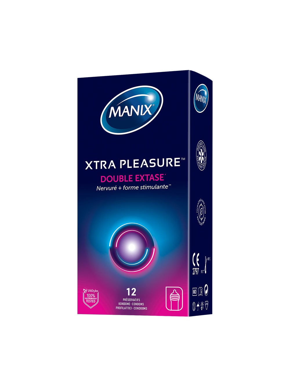 Préservatifs Xtra Pleasure Double Extase Boîte de 12