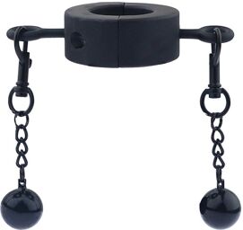 Ballstretcher en métal avec Boules Testicle M 32mm - Hauteur 20mm - Poids 435g Noir
