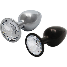 Plug anal Métal Bijou Roung Gem S Argenté
