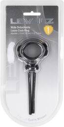 Anneau péni en silicone détachable, large et ajustable - 5 mm - Noir