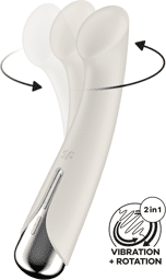 Vibromasseur point G tête rotative blanc USB Spinning g-spot 1
