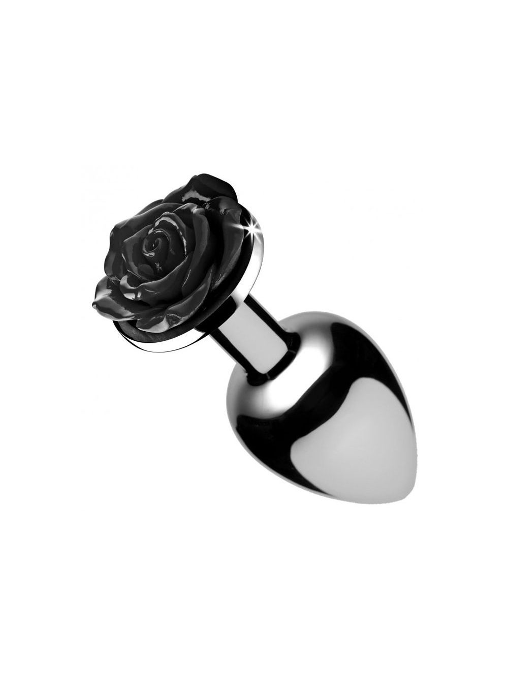 Plug Anal Métal Bijou Black Rose Large
