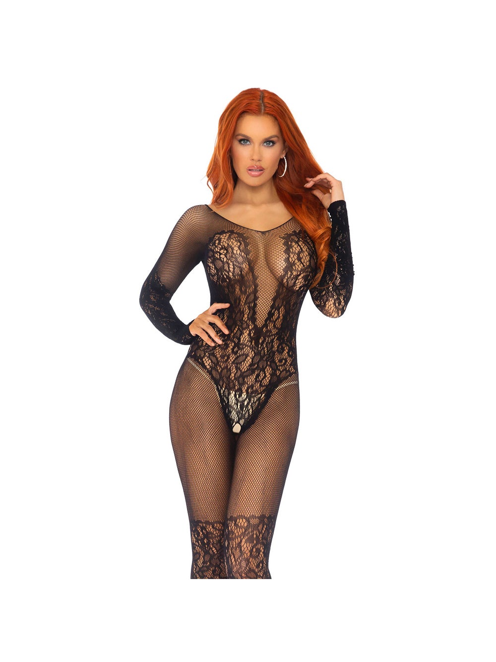 Combinaison Ouverte 89190 Dentelle Florale
