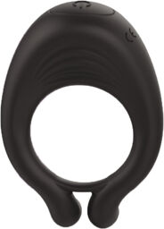 OCTAVE, Cockring Noir dans un silicone médical doux avec 1 mode de vibration