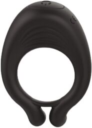 OCTAVE, Cockring Noir dans un silicone médical doux avec 1 mode de vibration
