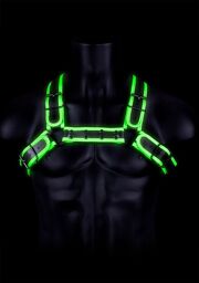 Buckle Bulldog Harness - Neon Green/Black