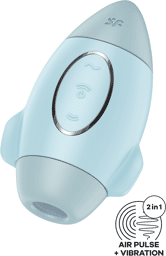 Stimulateur de clitoris violet vibration et air pulsé USB vert Mission control