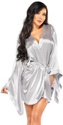 Kimono et String Samria Argent Argent