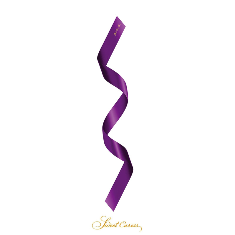 Bandeau BDSM satin pourpre