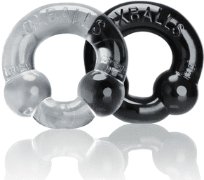 Ultraballs - 2-pack Nodule Pressure Cockrings - Black / Clear