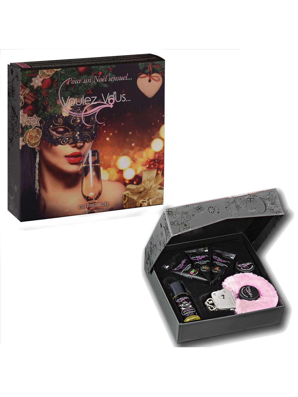 Coffret de Massage Noël Avec Menottes