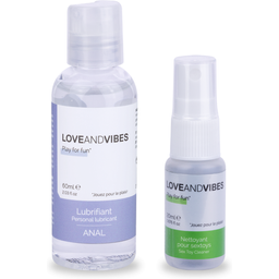 Lubrifiant anal 60ml et nettoyant 20ml LOVE AND VIBES