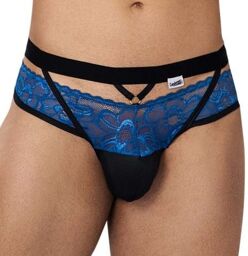 Jockstrap Dentelle Lalita Noir et Bleu Noir
