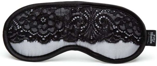 Masque Dentelle et Satin Play Nice Noir & Gris Gris