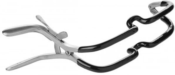 Bâillon Jennings en acier inoxydable recouvert de caoutchouc