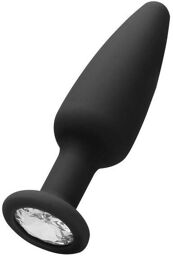 Plug Anal Bijou Cone-Shaped Diamond Noir