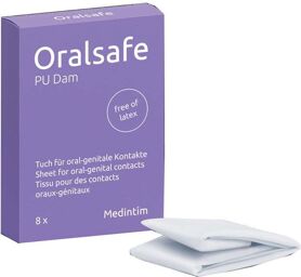 Digues Dentaires OralSafe Sans Latex Vanille Boîte de 8