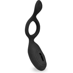 Anneau pénis ring pénien vibrant en silicone - Cockring penien pour homme et couple - Noir