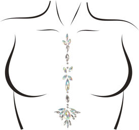 Autocollants bijoux corporels Jade Adhesive Body Jewels Clear