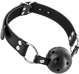 Bâillon boule à trous Noir